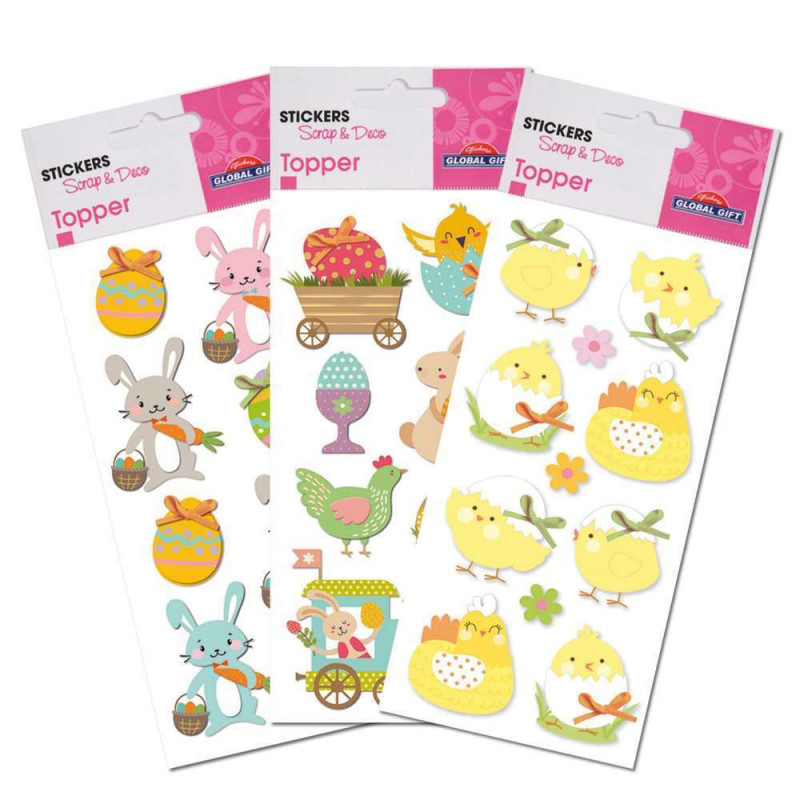 Stickers Topper Pâques 7x15cm