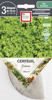Graines de cerfeuil commun Bio en disque pré-semé