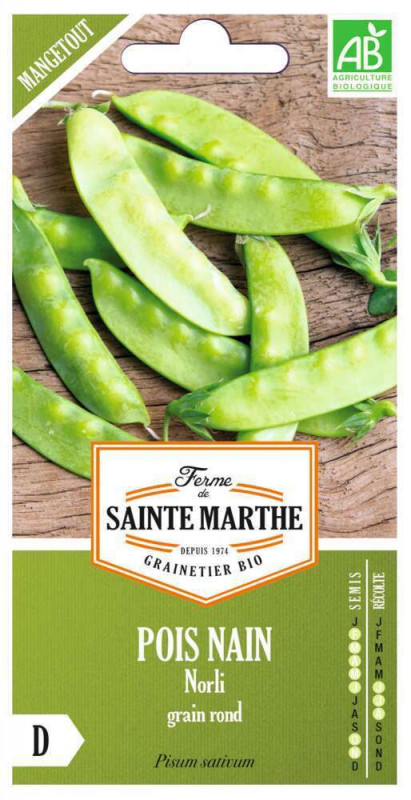 Graines de Pois Nain Norli Grain Rond Bio Boite 80