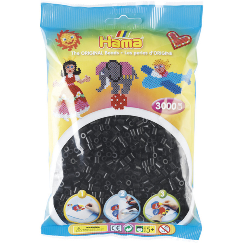 Jeu créatif-Midi Sachet 3000 perles Noir