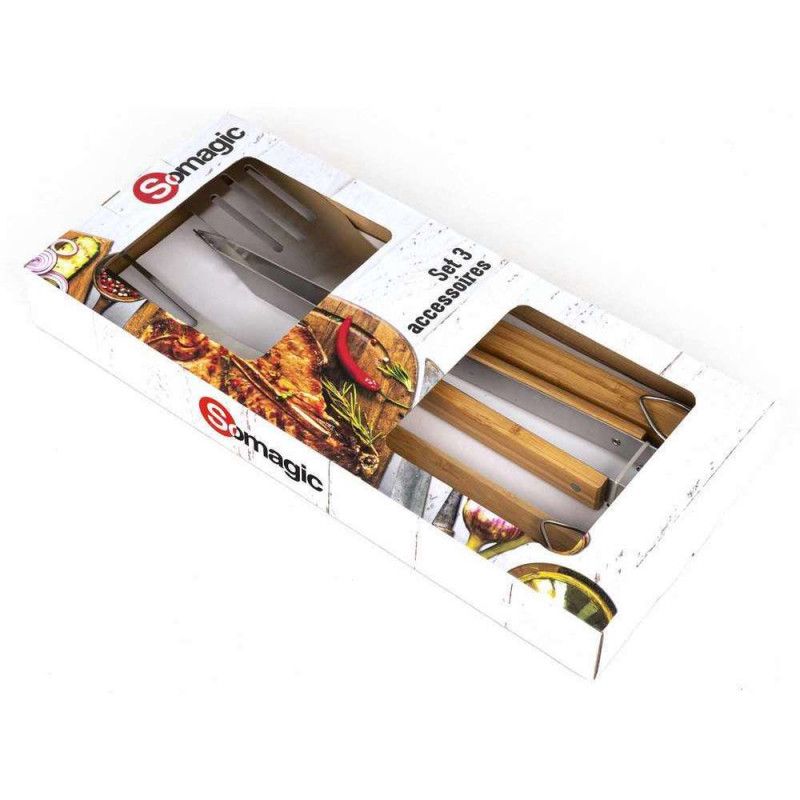 Lot 3 Accessoires (Pince, Spatule Et Fourchette)