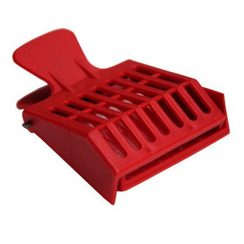 Pince à reine clips plastique : rouge opaque