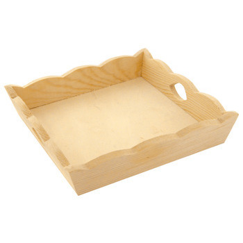 Mini plateau carré bords ondulés 19x19 cm