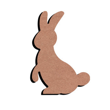 Forme en médium - Lapin 16x11cm