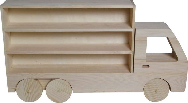 Camion étagères en bois à décorer