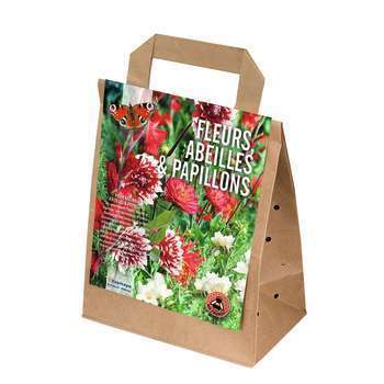 Mélange fleurs, abeilles & papillons