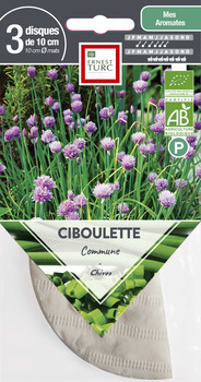 Graines de ciboulette commune Bio en disque pré-se