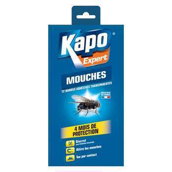 Bandes adhésives transparentes anti mouches etui d