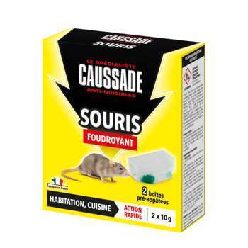 Anti-nuisible Souris - 2 boîtes pré-appâtées foudr