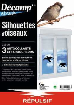Silhouettes d'oiseaux pour éviter les collisions -