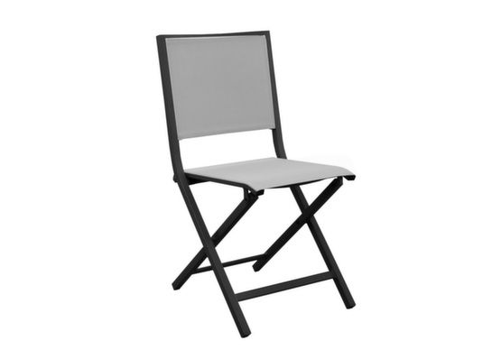 IDA CHAISE PLIANTE ALU/TPEP - GRAPHITE/PERLE