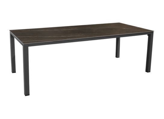 Table Stonéo 220x100 céramique KEDRA® Graphite / Abyssal<BR>