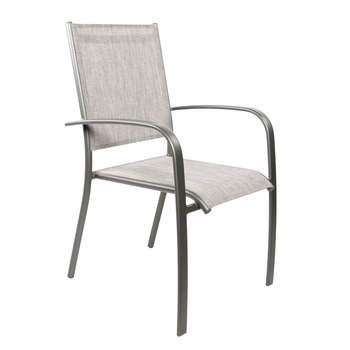 Fauteuil de jardin alu ARIES Bello, toile beige ch