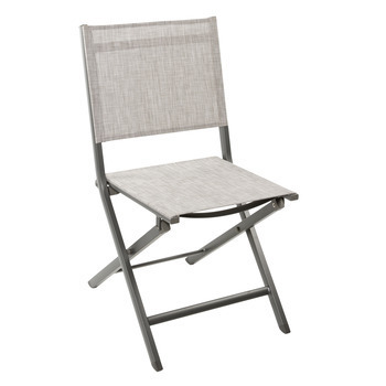 Chaise de jardin ERIS, coloris gris mat beige - L.