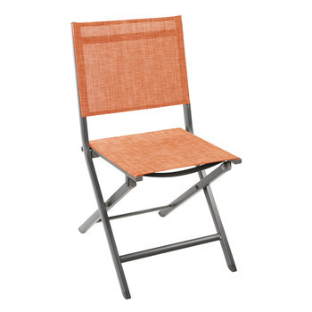 Chaise pliante Eris : alu, orange, h.88cm