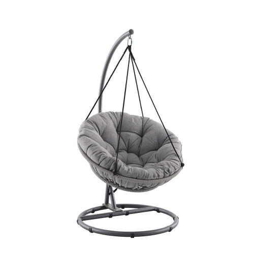 Fauteuil de jardin uf CÉLESTE en acier gris - H.