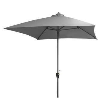 Parasol de jardin 2.5 m, à manivelle, gris