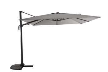 Parasol déporté Halo : alu, gris, 3x3m