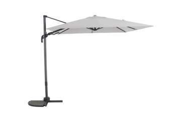 Parasol déporté Samos+ : alu, gris, 2,5x2,5m