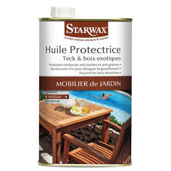 Huile protectrice teck/bois exotiques: 500ml