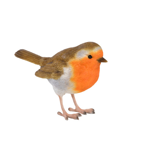 Rouge-gorge en résine - L. 11,3xl. 5,7xH. 8,9cm