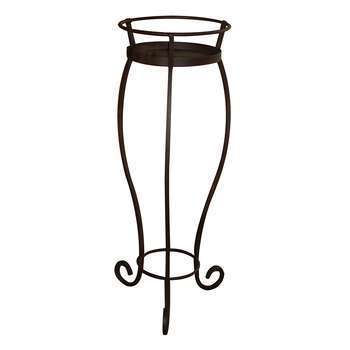 Sellette: ronde avec soucoupe métal vieilli