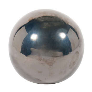 Boule déco : terre cuite émaillée, miroir Ø20