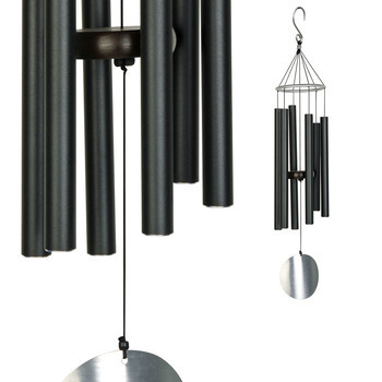 Carillon Auréole en aluminium noir - H. 71 cm