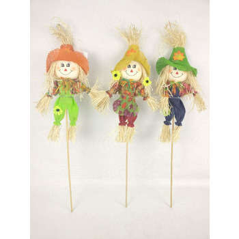 Epouvantail, en jute L. 25 x 7 x H. 90 cm