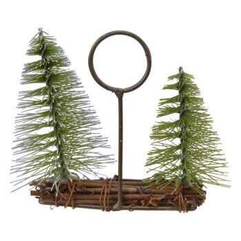 Porte nom saule avec mini arbre 11x11 cm