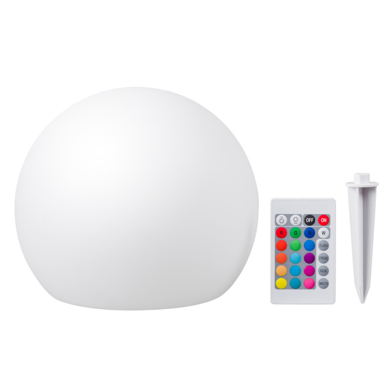 Boule lumineuse solaire multicolore H28 x Ø30 cm