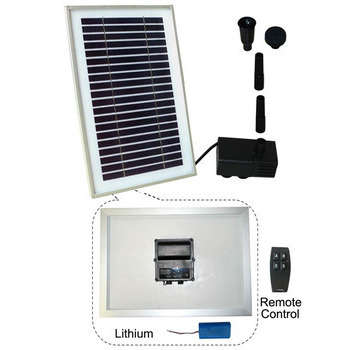 Set fontaine solaire télécommandée Pontec 600 l/h