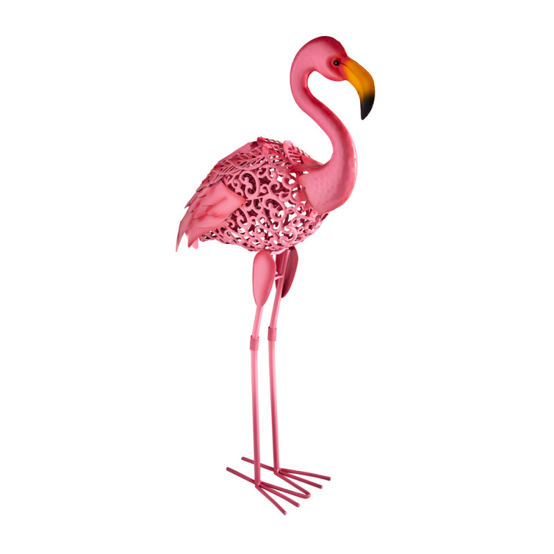 Silhouette solaire Flamant rose - L12. 5xl31xH75cm