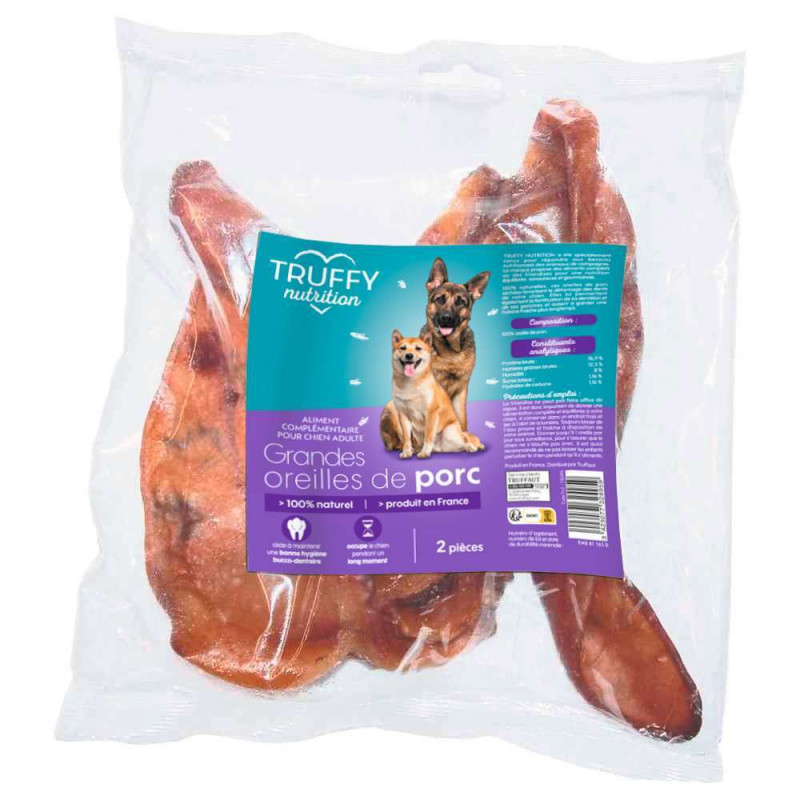 Grandes oreilles de porc pour chien Truffy nutriti