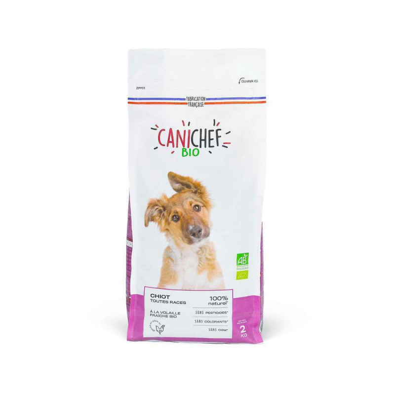 Croquettes à la volaille Bio pour chiot - Sac de 2