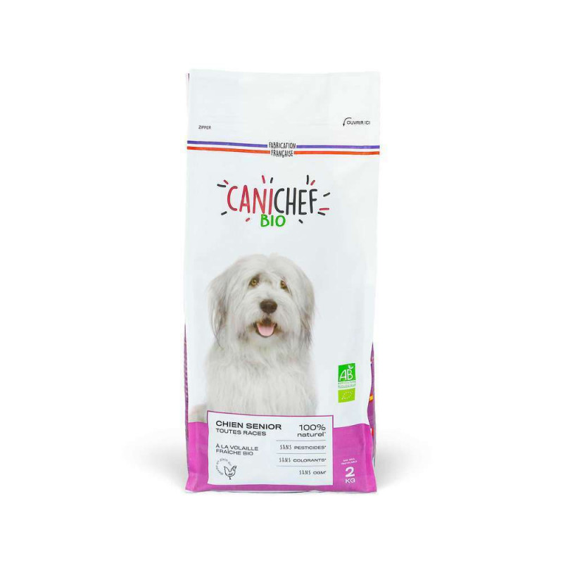 Croquettes à la volaille Bio pour chien senior - S