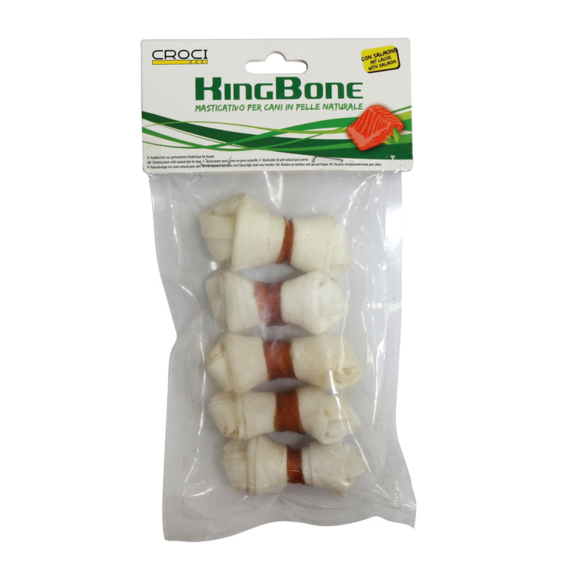 Friandises pour chien : os à mâcher au saumon - x5