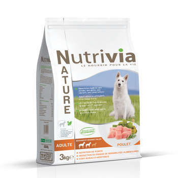 Nutrivia nature : Aliments chien, Poulet, 3kg
