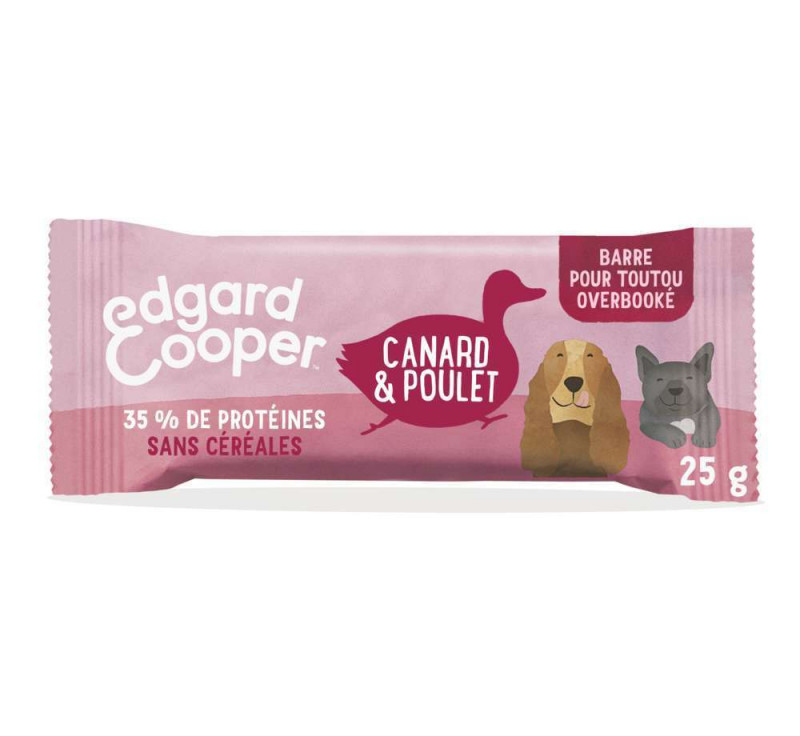 Barre protéinée au canard et poulet, friandise pou