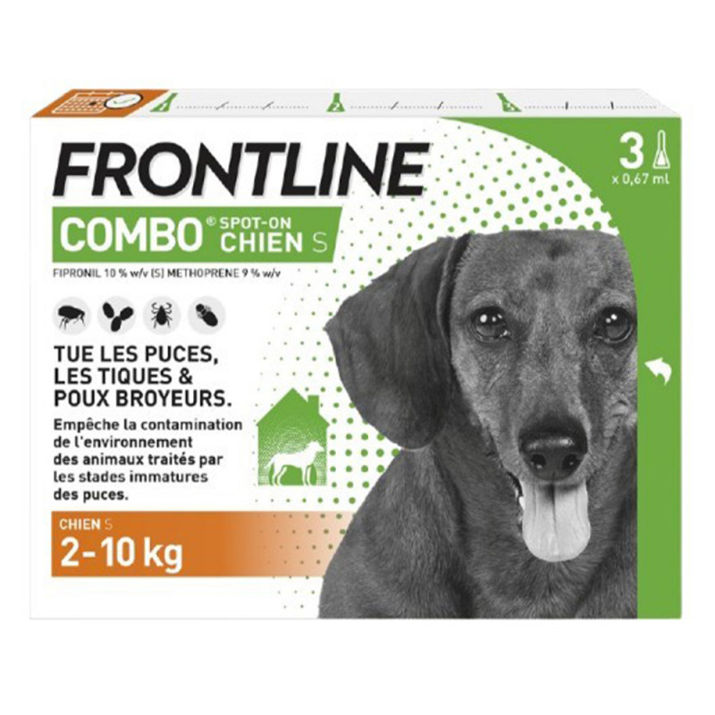 Antiparasitaire pour chien de 2-10kg, combo spot-o