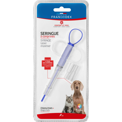 Seringue à comprimés pour chien et chat