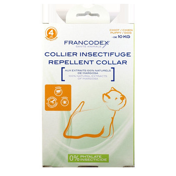 Collier insectifuge, chiot & chien -10kg