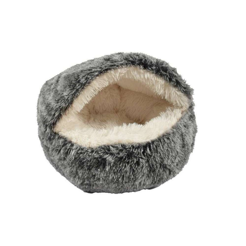 Panier Bulle ''Poilu'' bicolore noir pour chien Ø5