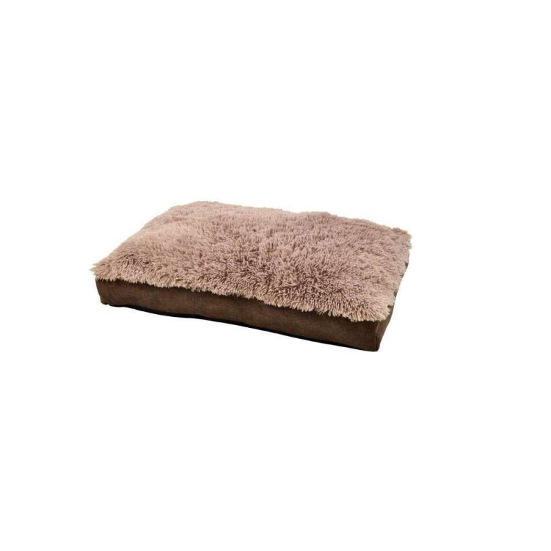 Matelas ''Poilu'' gris pour chien 100x70cm L
