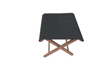 Tabouret pliant Monte Carlo gris en bois et polyes