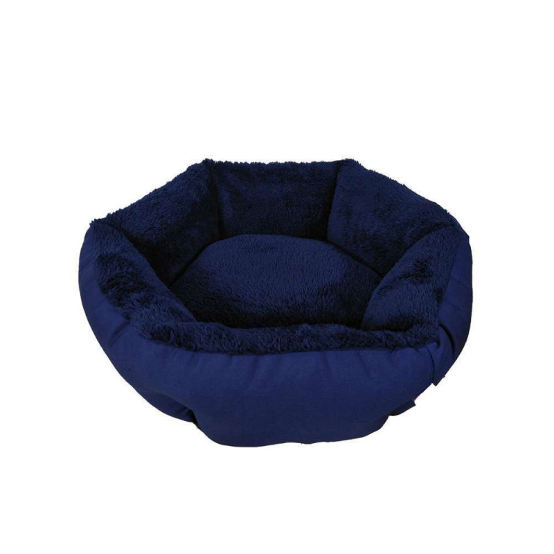 Coussin Hexagonal Doux Navy pour chien  S