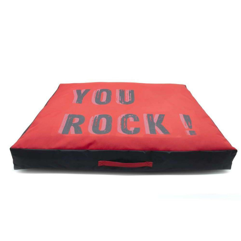Matelas Rock imperméable déhoussable rouge L100cm