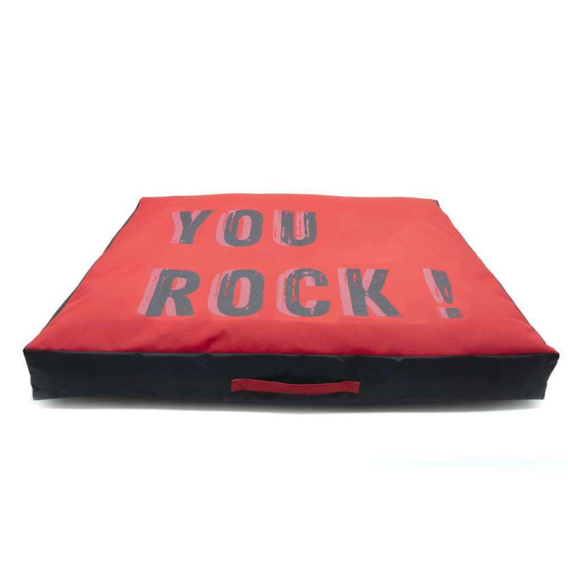 Matelas Rock rouge L100cm pour chien