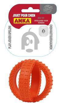 Ball Rubber Dental Cross pour chien: taille S