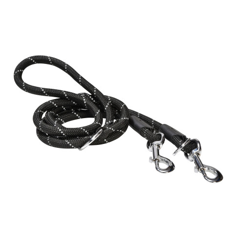 Laisse pour chien 'Walk', 3 positions, coloris noi